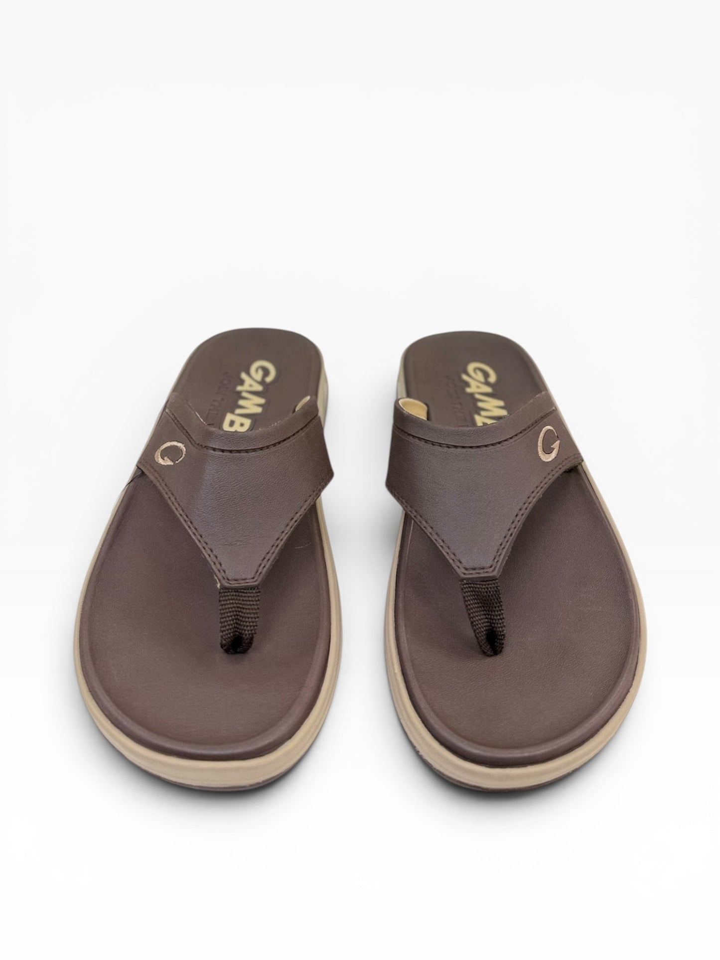 Gambol Highsole two strap -Dark Brown