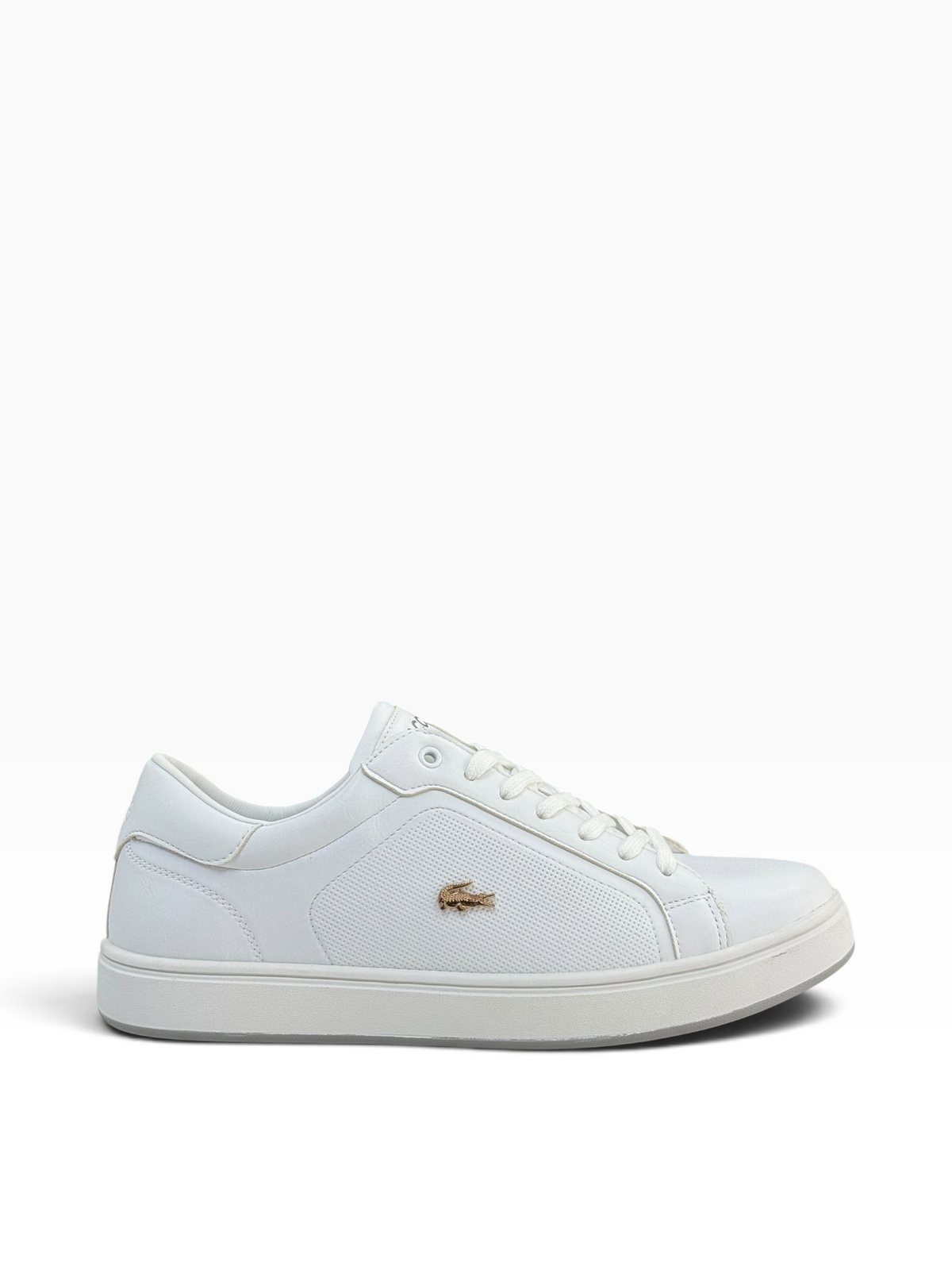 Lacoste White/Gold Logo Sneaker