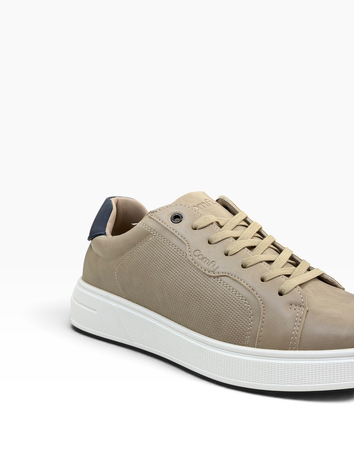 Comfy Casual Beige And Navy Sneaker