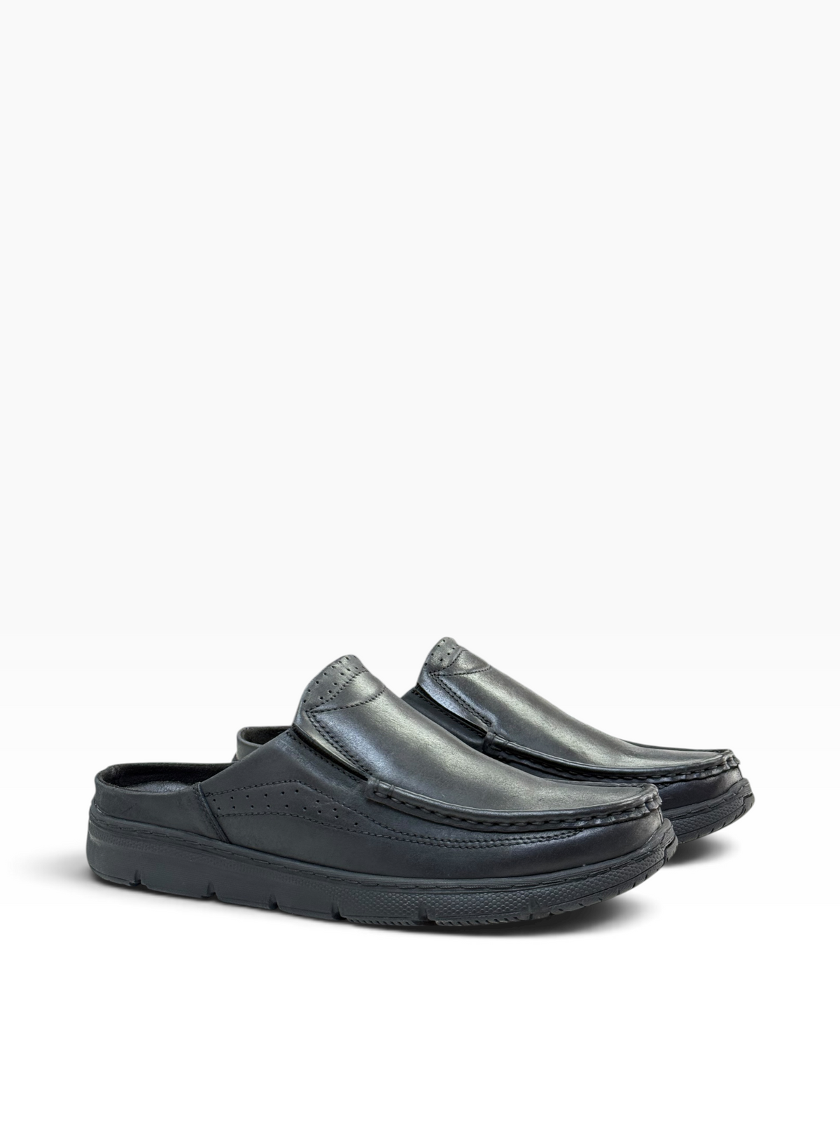 Comfy Leather Casual Half Shoe black