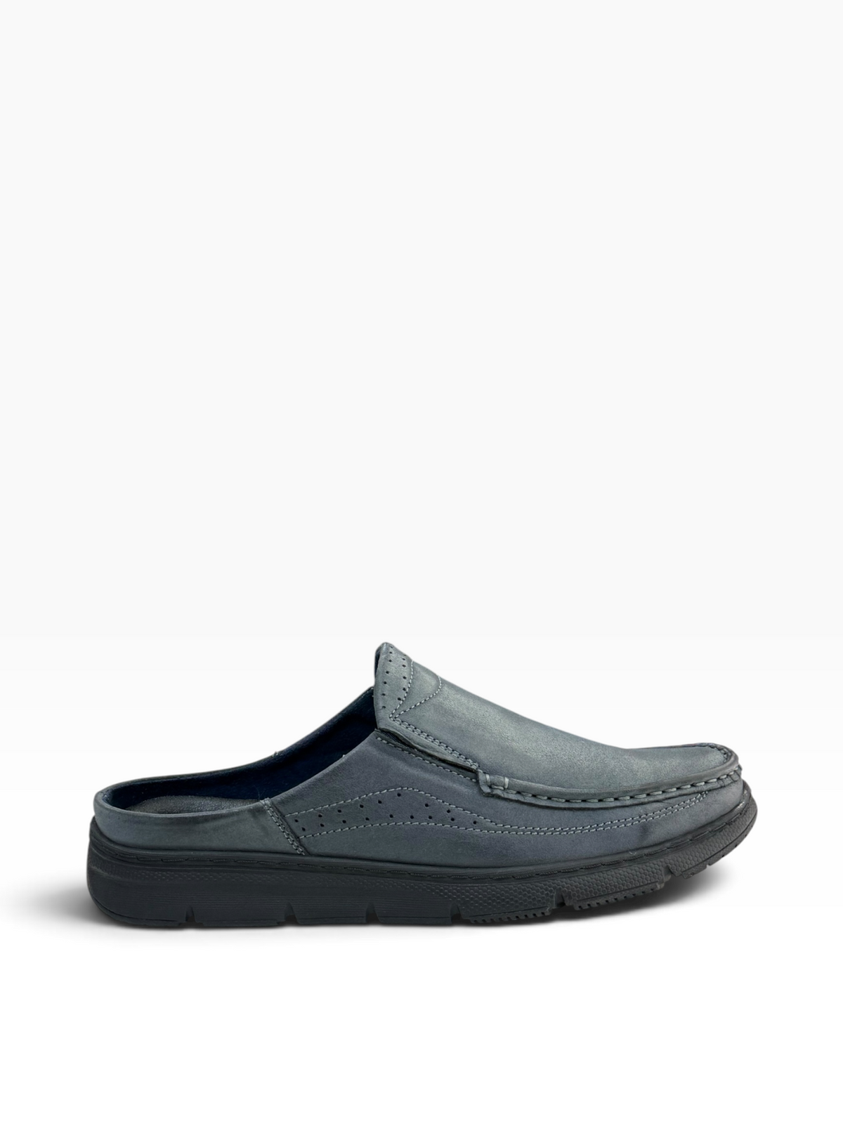 Comfy Leather Casual Half Shoe Navy Blue