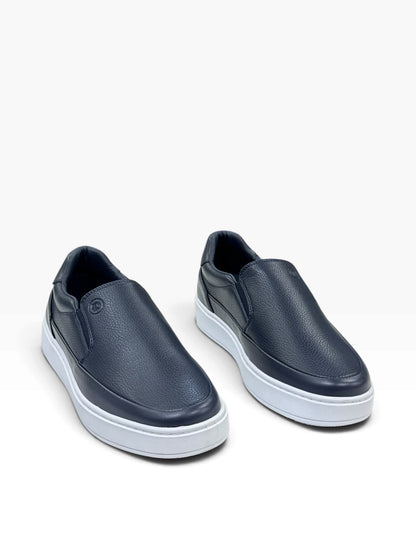 Dravine Leather Loafer Navy Blue