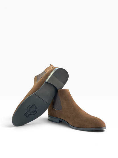 Barker Chelsea Boot Suede Coffee Brown