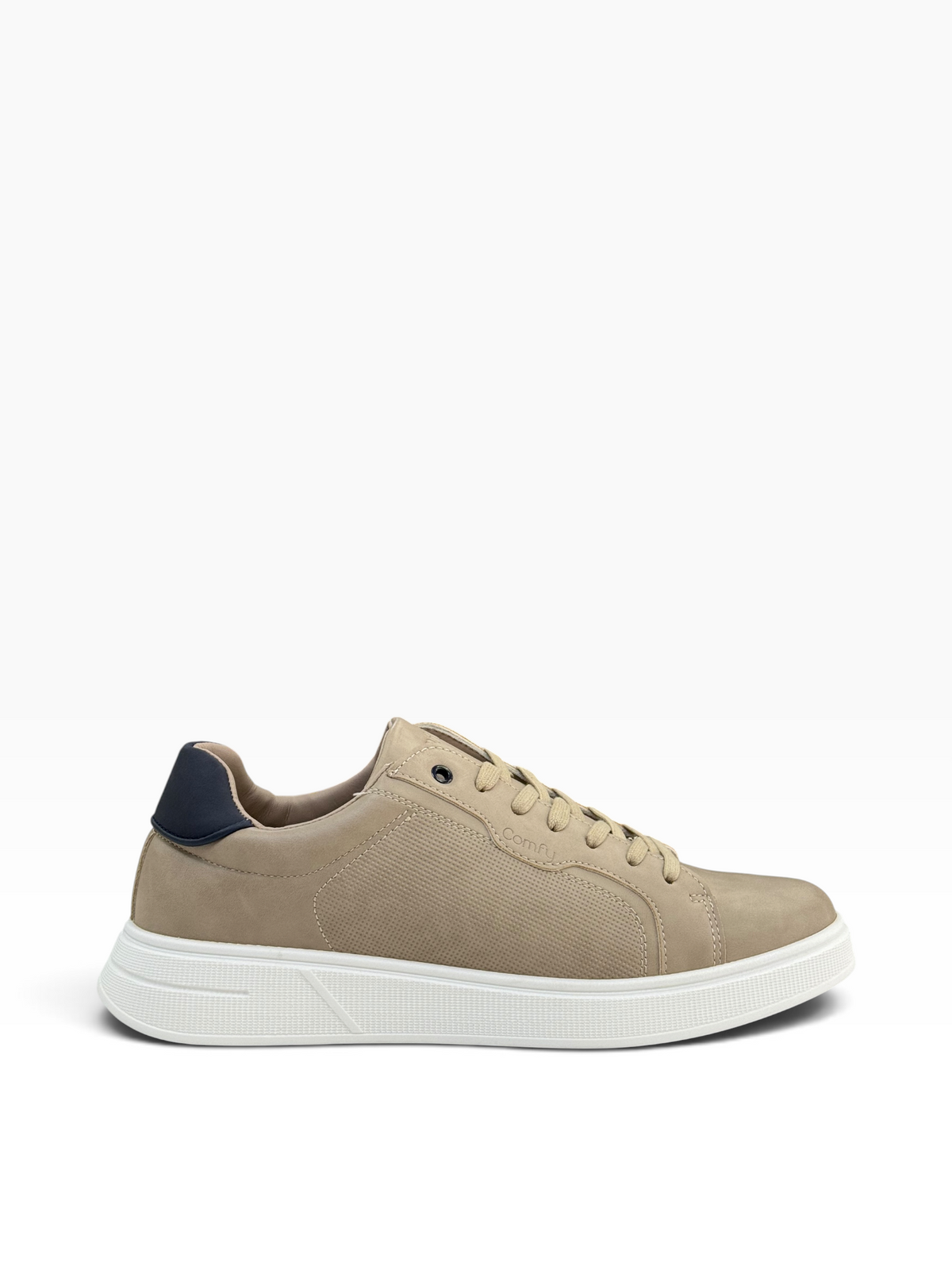 Comfy Casual Beige And Navy Sneaker