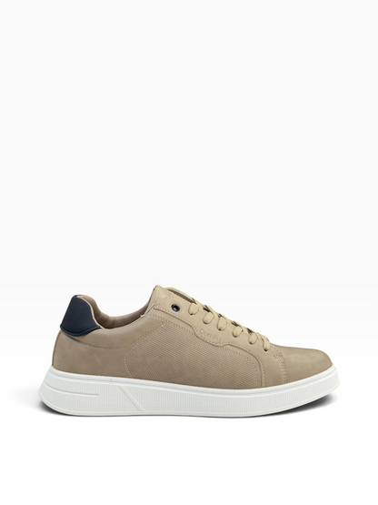Comfy Casual Beige And Navy Sneaker