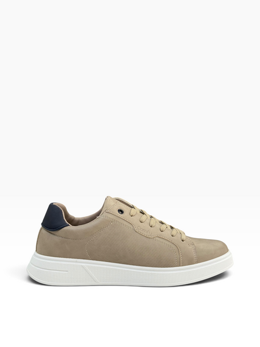 Comfy Casual Beige And Navy Sneaker