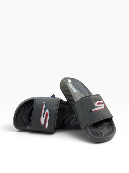 Skechers Hyper Red Logo Slide