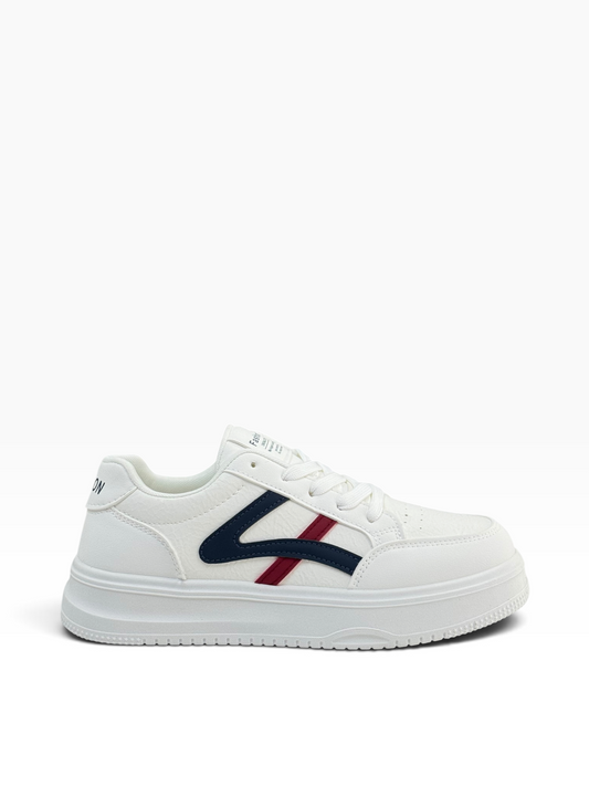 Fashion Ladies Sneaker White/Blue
