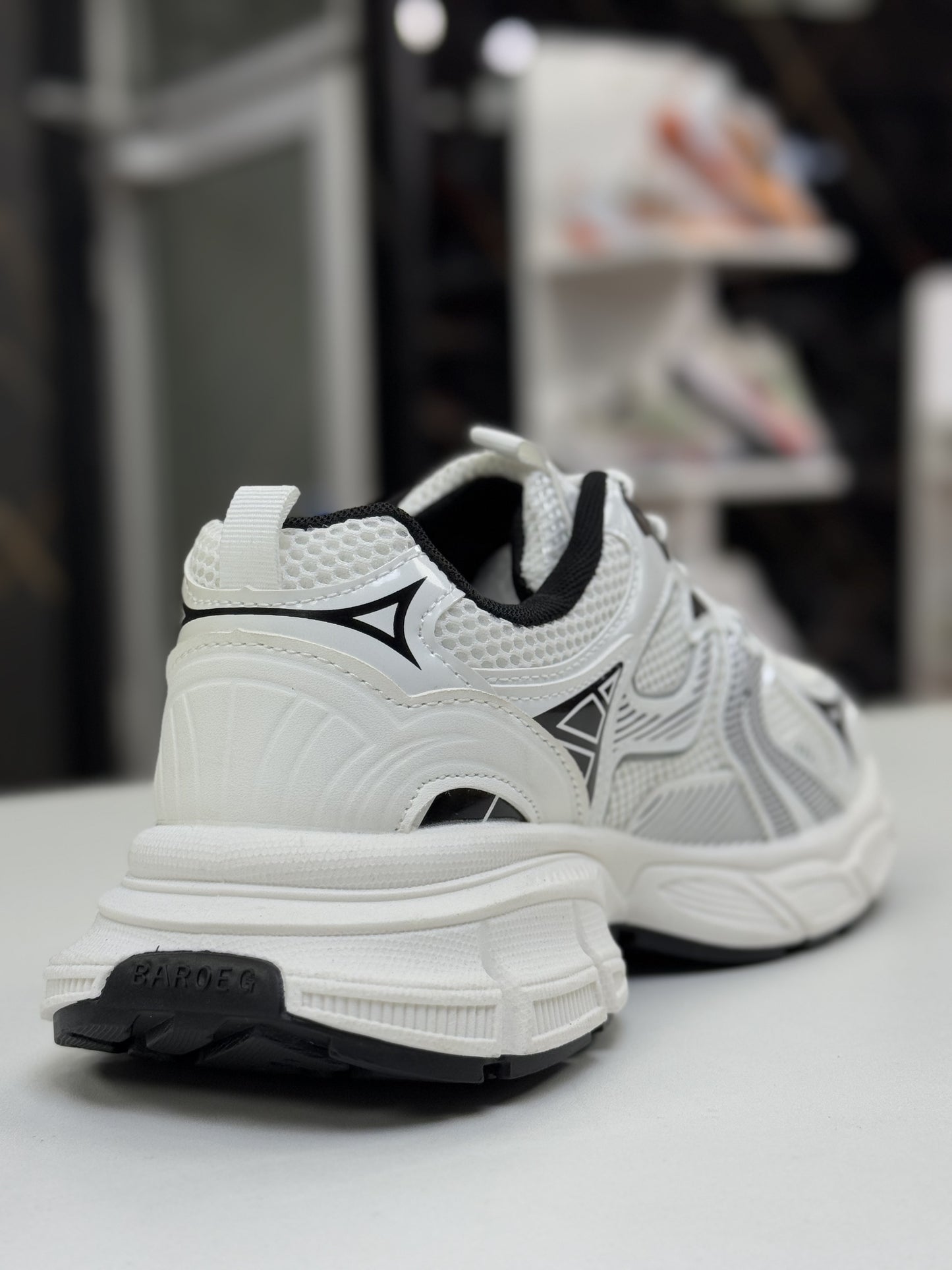 Mens Chunky Shoe White & Black