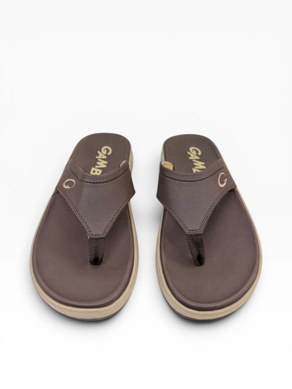 Gambol Highsole two strap -Dark Brown