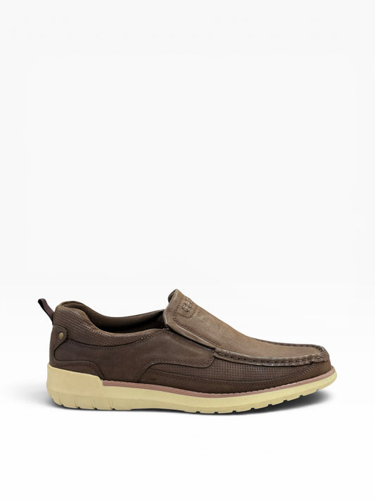 Wolf fang leather shoes Coffee - 41