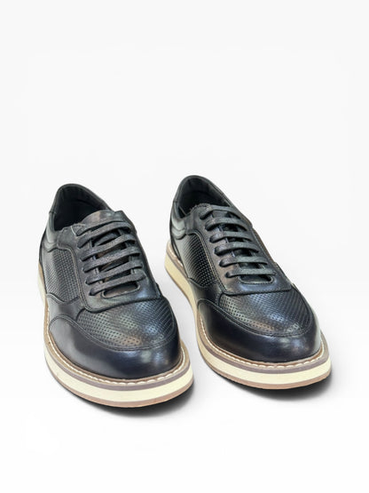 Dravine Samrt Leather Casual Black