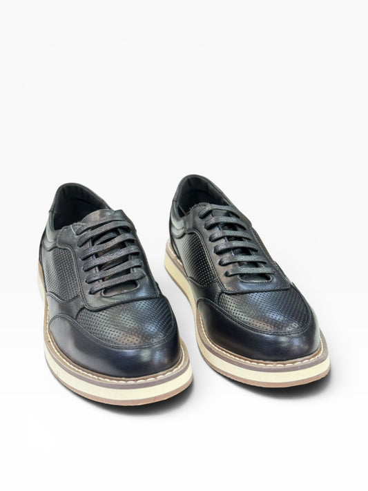 Dravine Samrt Leather Casual Black
