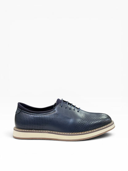 Dravine Samrt Leather Casual Navy Blue