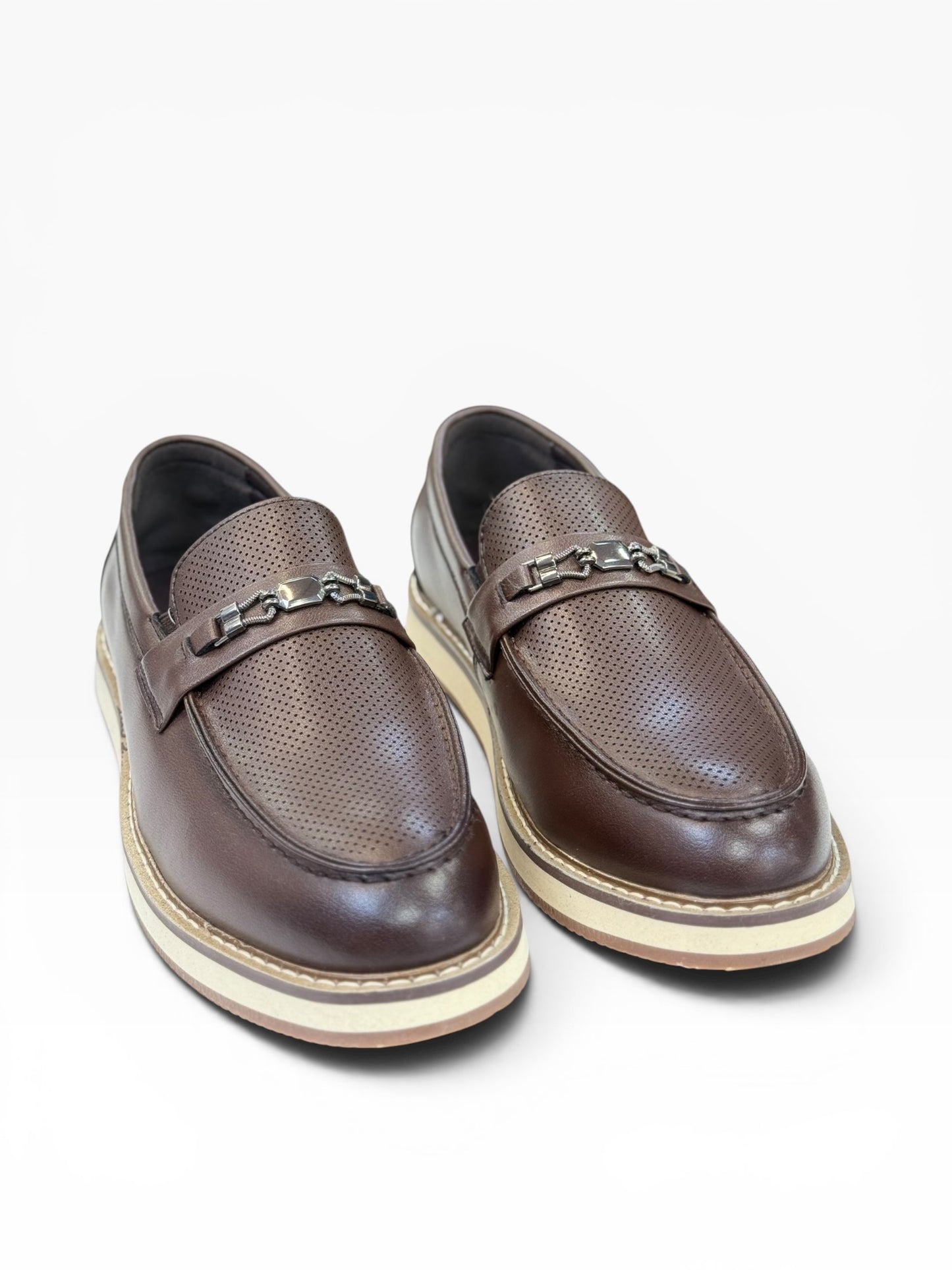 Dravine Smart Leather Loafer Brown